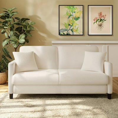 Sofa - Mid-Century White 3-Seater