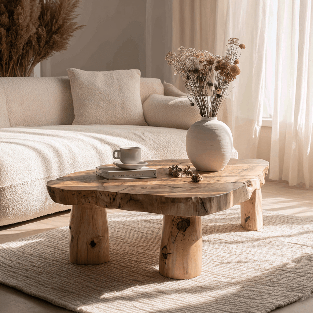 Solace Live Edge Solid Wood Coffee Table