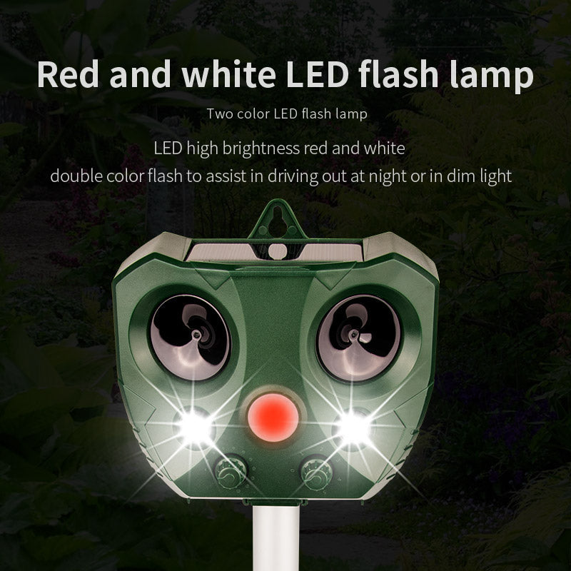 2024 Solar Ultrasonic Animal Repeller, Sonic Animal Repeller, Motion Detection, flashlights, Dog Cat Repellent, Squirrel, Raccoon, Skunk, Rodent, Fox, Deer, Bird deterrents for outside