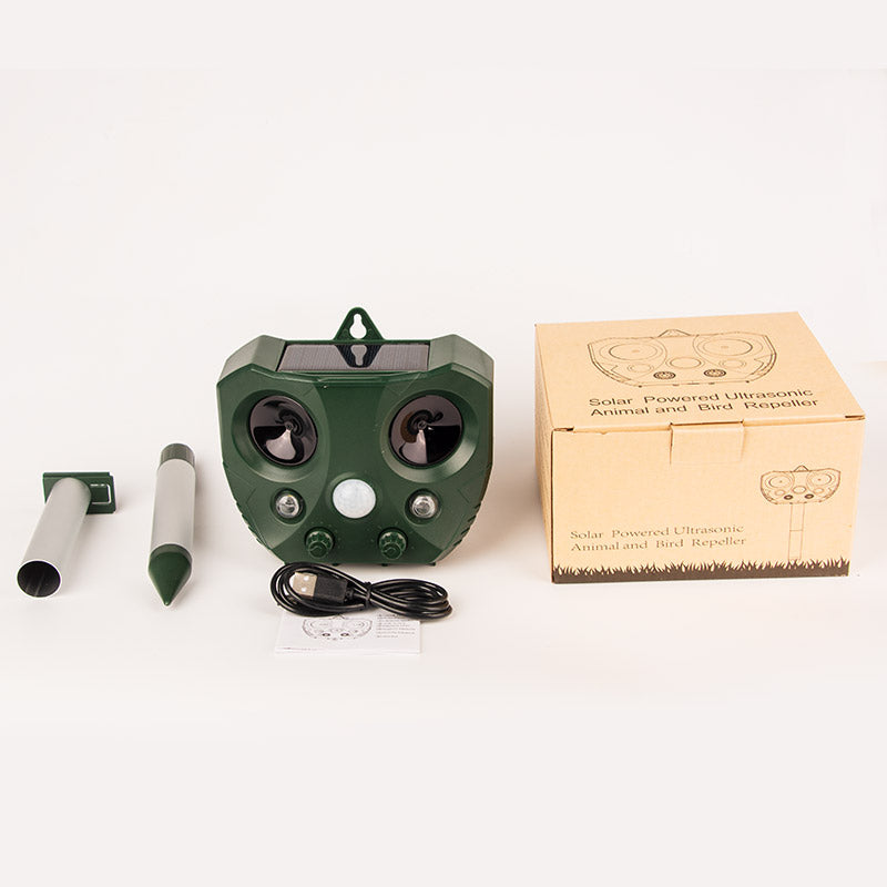 2024 Solar Ultrasonic Animal Repeller, Sonic Animal Repeller, Motion Detection, flashlights, Dog Cat Repellent, Squirrel, Raccoon, Skunk, Rodent, Fox, Deer, Bird deterrents for outside