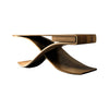 Solara Wave Handcrafted Wood Console Table - Natural Oak / 40"W × 15"D × 30"H