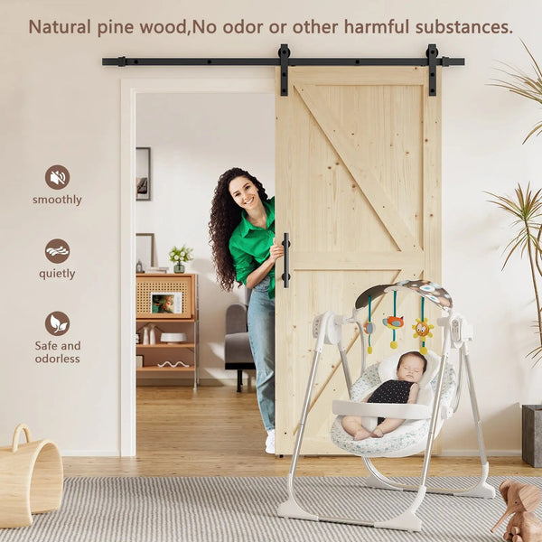 Solid Pine Barn Doors with Track Kit