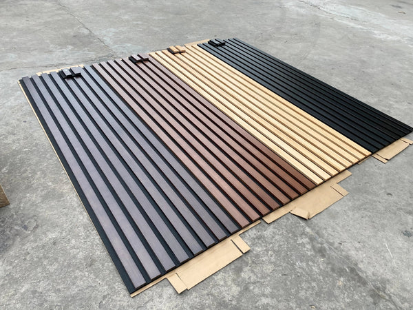 Solid Wood Acoustic Slat Wall Panels (Broad Strip)