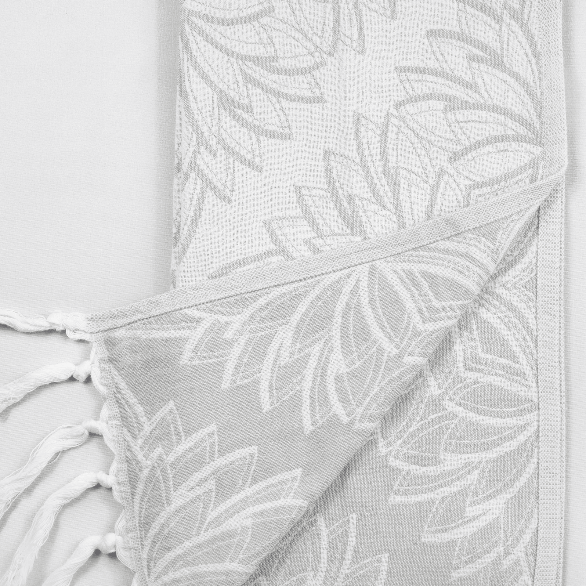 Turkish Towel | Hand Towel | Grey + White