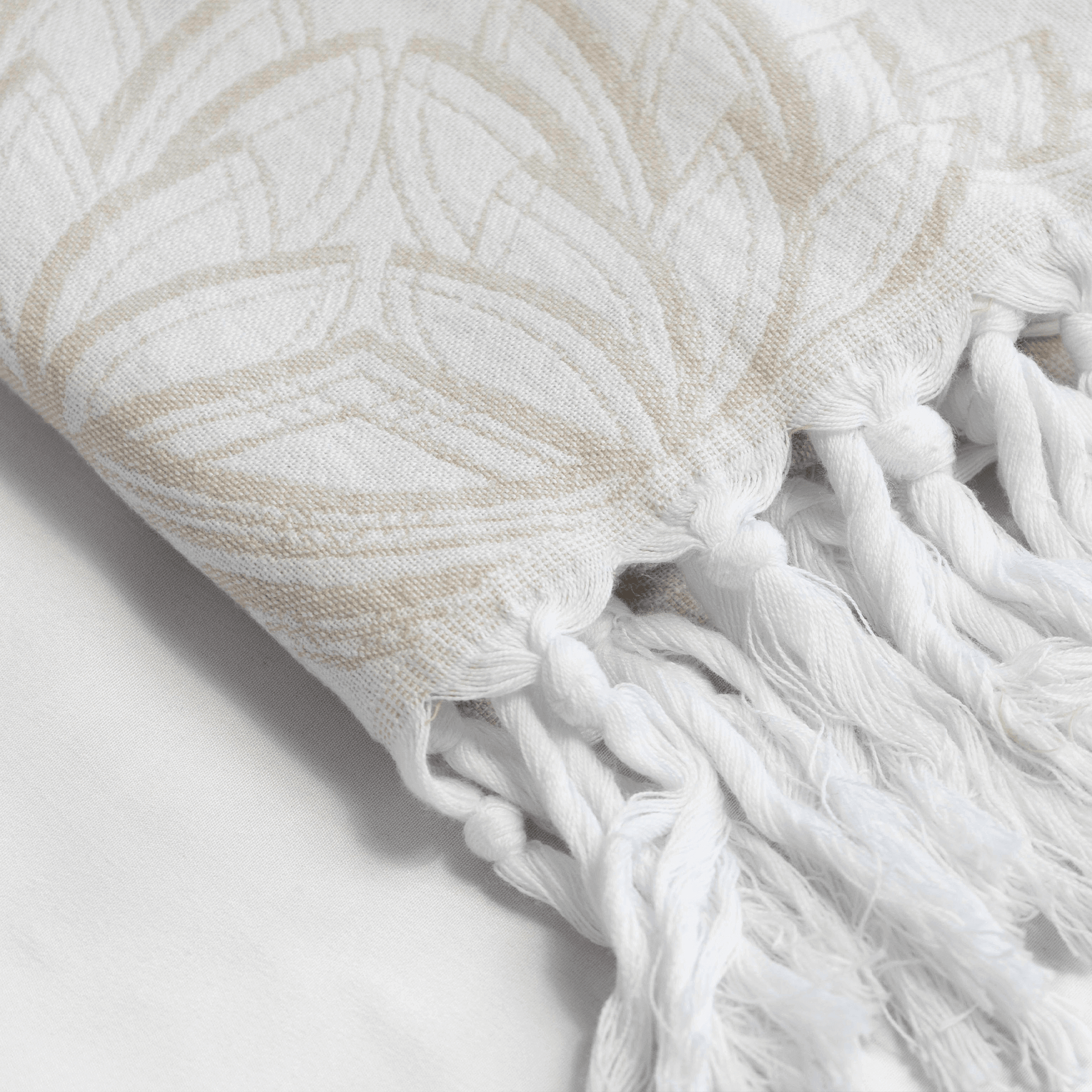 Turkish Towel | Hand Towel | Oat + White