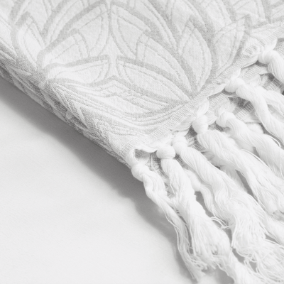 Turkish Towel | Hand Towel | Grey + White
