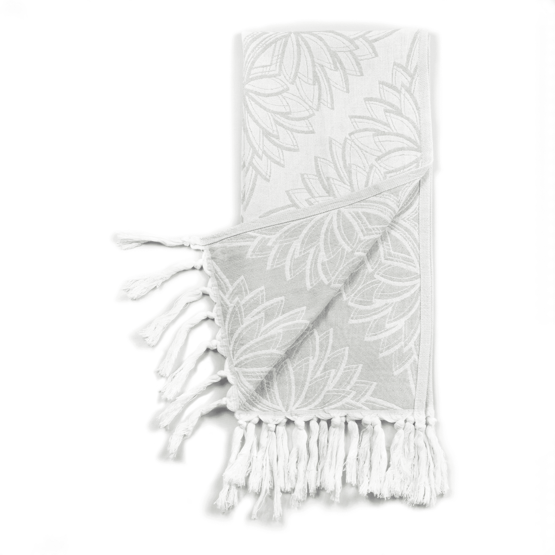 Turkish Towel | Hand Towel | Grey + White