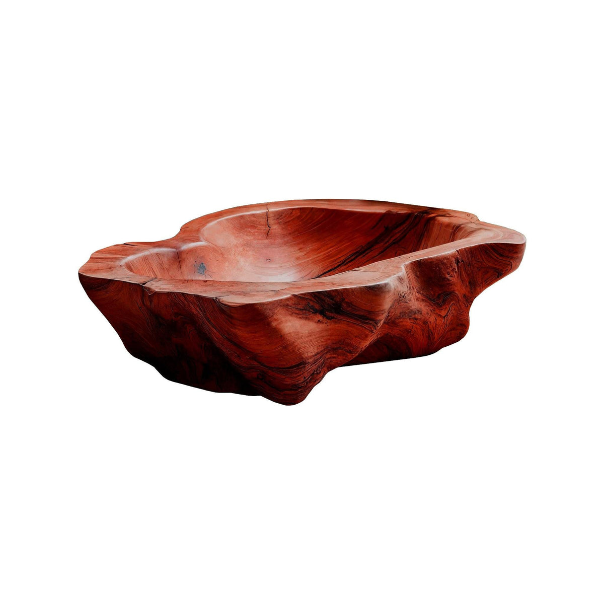 Solune Crest Hand-Carved Wooden Vessel Sink