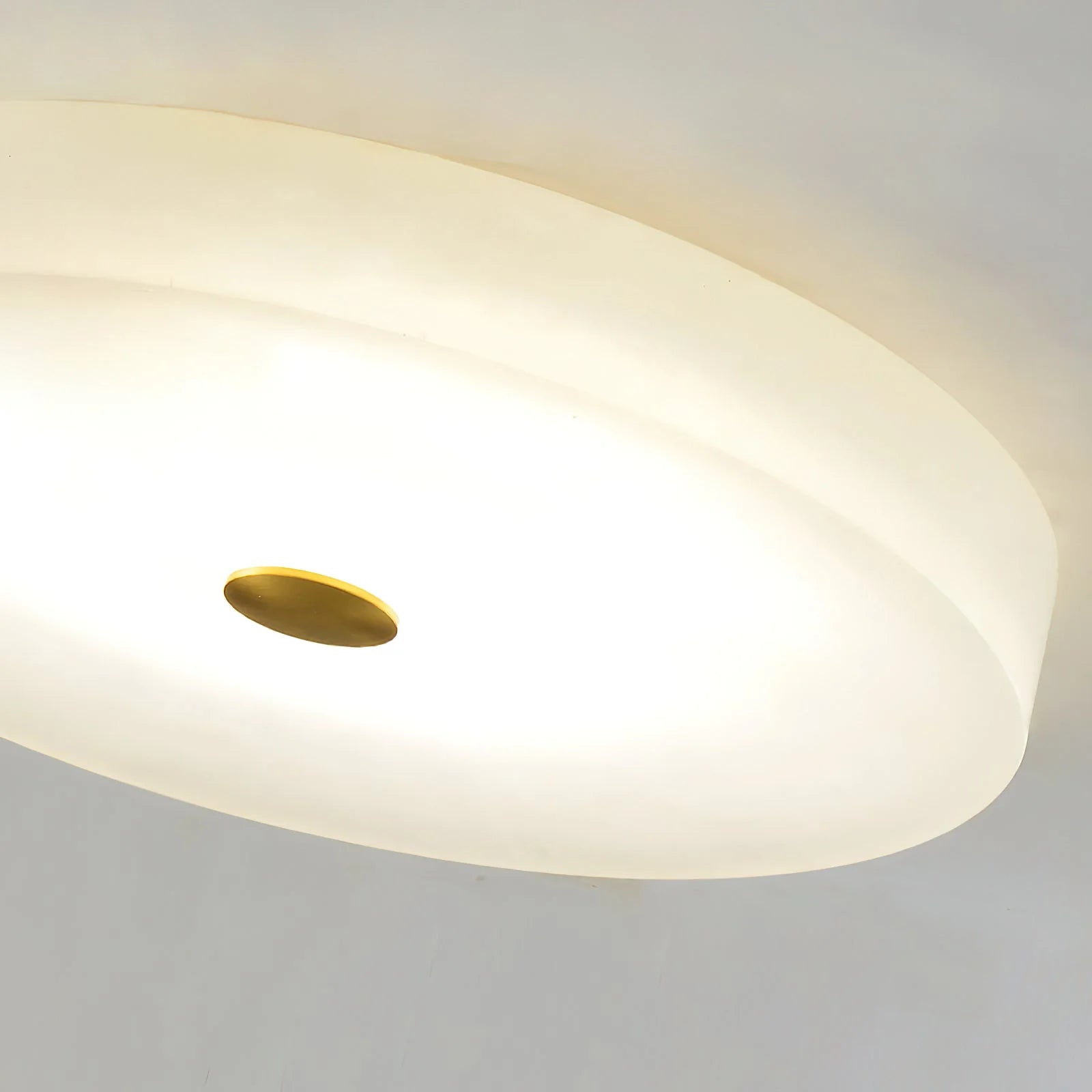 Round Sophie White Alabaster Ceiling Lamp