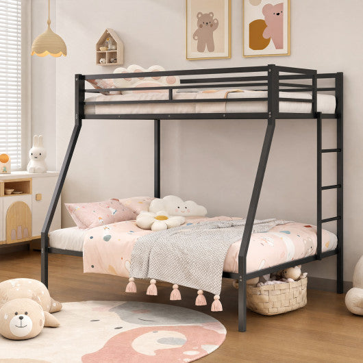 Space-saving Metal Slatted Bed Frame for Teens and Adults Noise-free No Box Spring Needed-Black