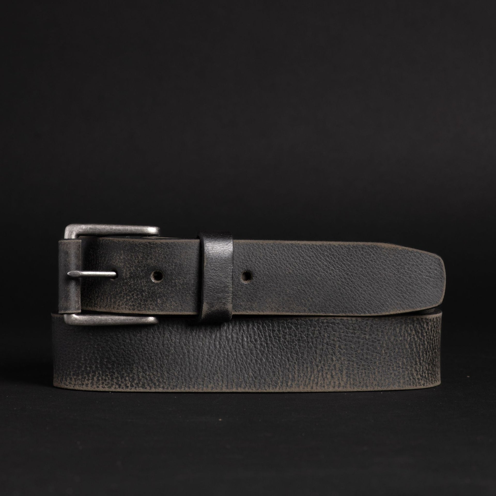 The Spartan Belt + Keystone Wallet Set - Slate Black NAB Leather