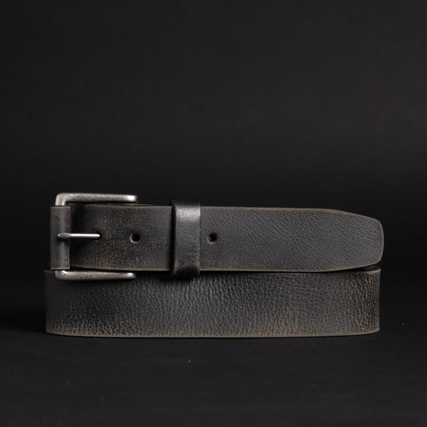The Spartan Belt + Keystone Wallet Set - Slate Black NAB Leather