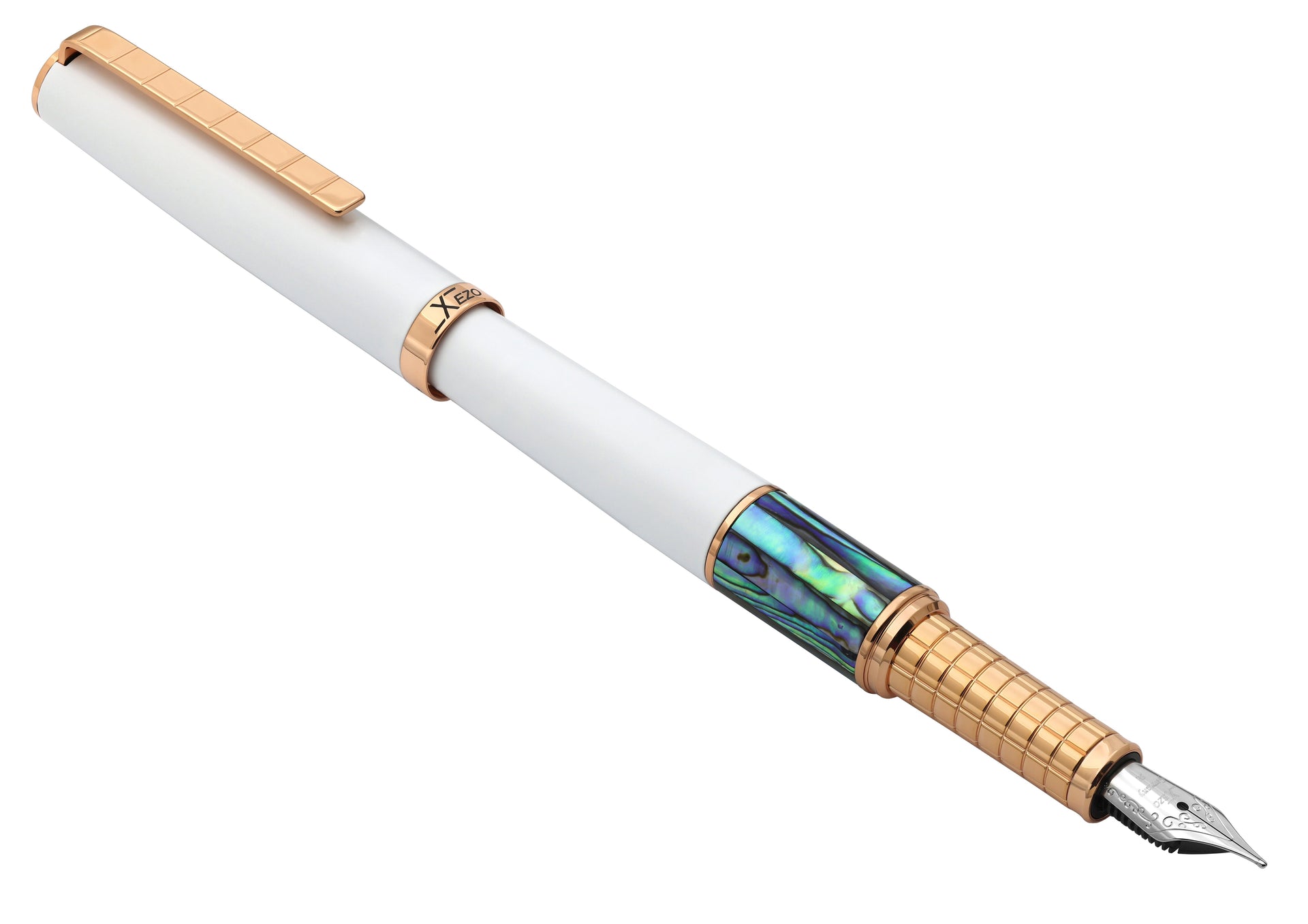 Xezo Speedmaster™ Paua Abalone Rose Gold Medium Fountain Pen