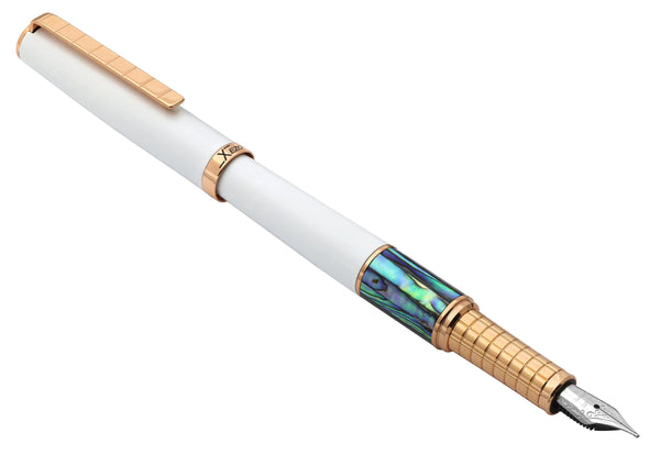 Xezo Speedmaster™ Paua Abalone Rose Gold Medium Fountain Pen - Gifts for You 'n Me