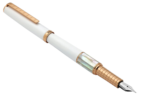 Xezo Speedmaster™ White Mother of Pearl Fine Fountain Pen - Gifts for You 'n Me