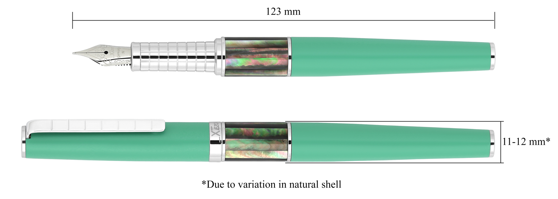 Xezo Speedmaster™ Aqua Green Medium Fountain Pen