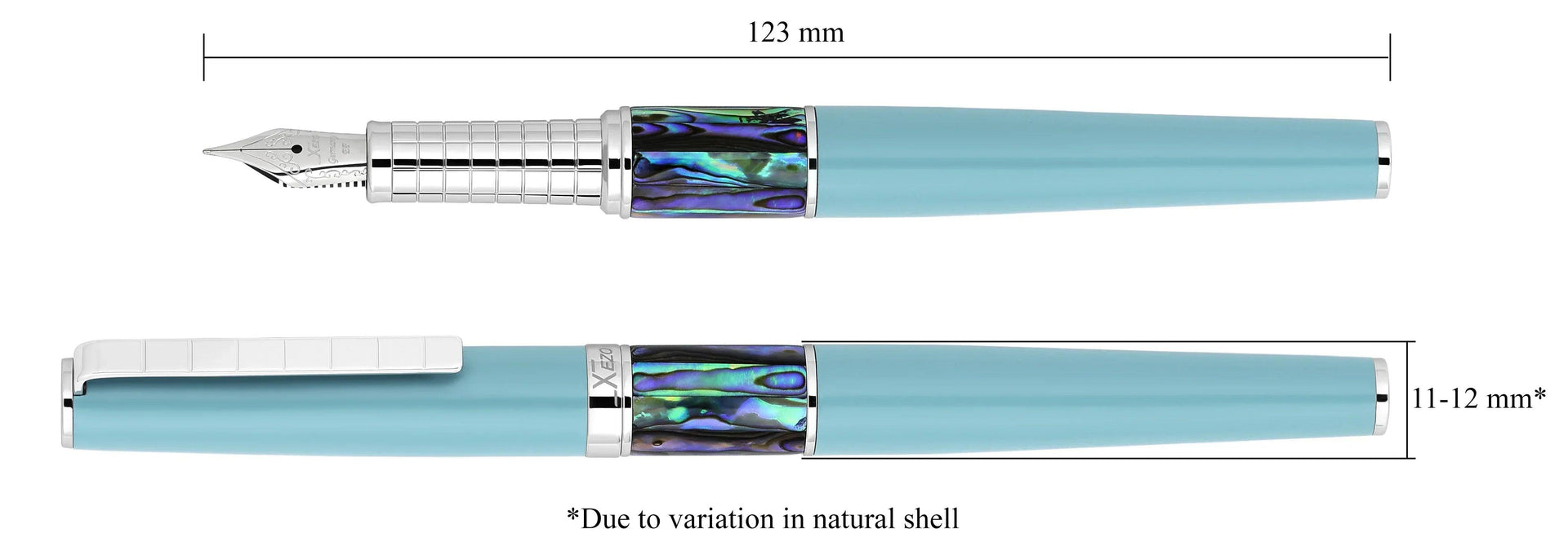 Xezo Speedmaster™ Sky Blue Extra Fine Fountain Pen - Gifts for You 'n Me