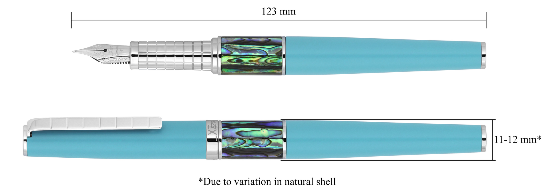 Xezo Speedmaster™ Sky Blue Fine Fountain Pen