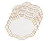 Oval Cloth Placemats - Emb Beige