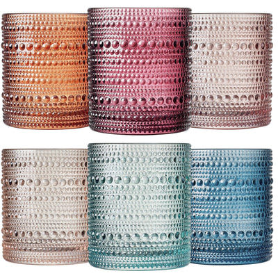 Tonal Hobnail Lowball Glassware, Spring, Set of 6
