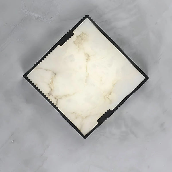 Arle Square Alabaster Black Ceiling Lamp
