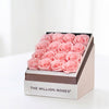 Square White Box | Light Pink Roses - White / Light Pink