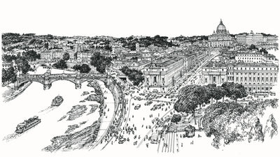 St. Peter's Dome with Artist Hand Remarque and Chinese Chop Mark (UNFRAMED) by Alexander Chen - Artman
