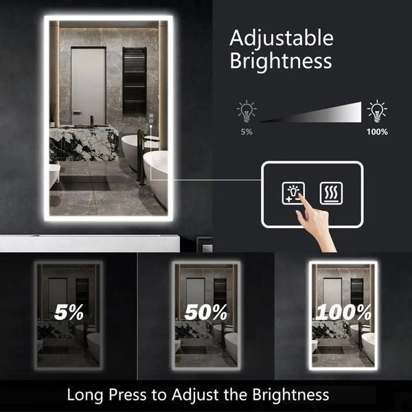 Standard Edge Glow LED Bathroom Mirror