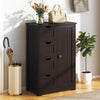 Standing Indoor Wooden Cabinet with 4 Drawers-Brown