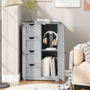 Standing Indoor Wooden Cabinet with 4 Drawers-Gray
