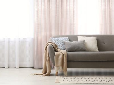 Imola Striped Jacquard Sheer Grommet Curtain