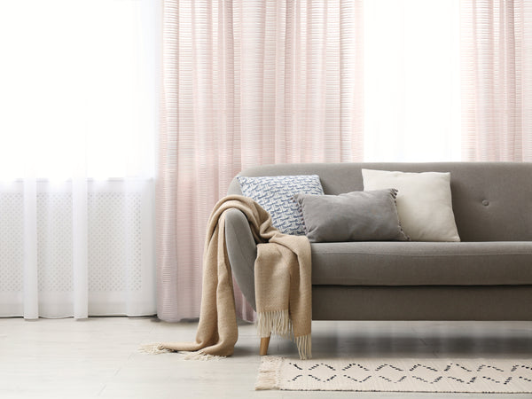 Imola Striped Jacquard Sheer Grommet Curtain