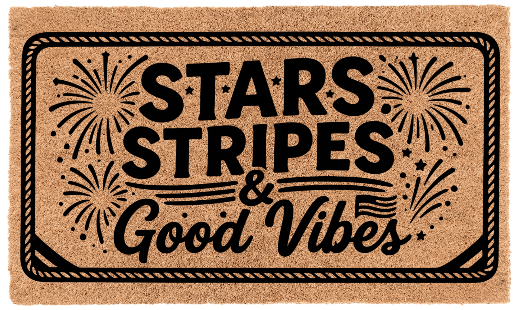 Stars, Stripes & Good Vibes Coir Mat