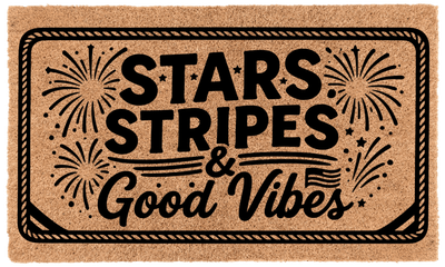 Stars, Stripes & Good Vibes Coir Mat