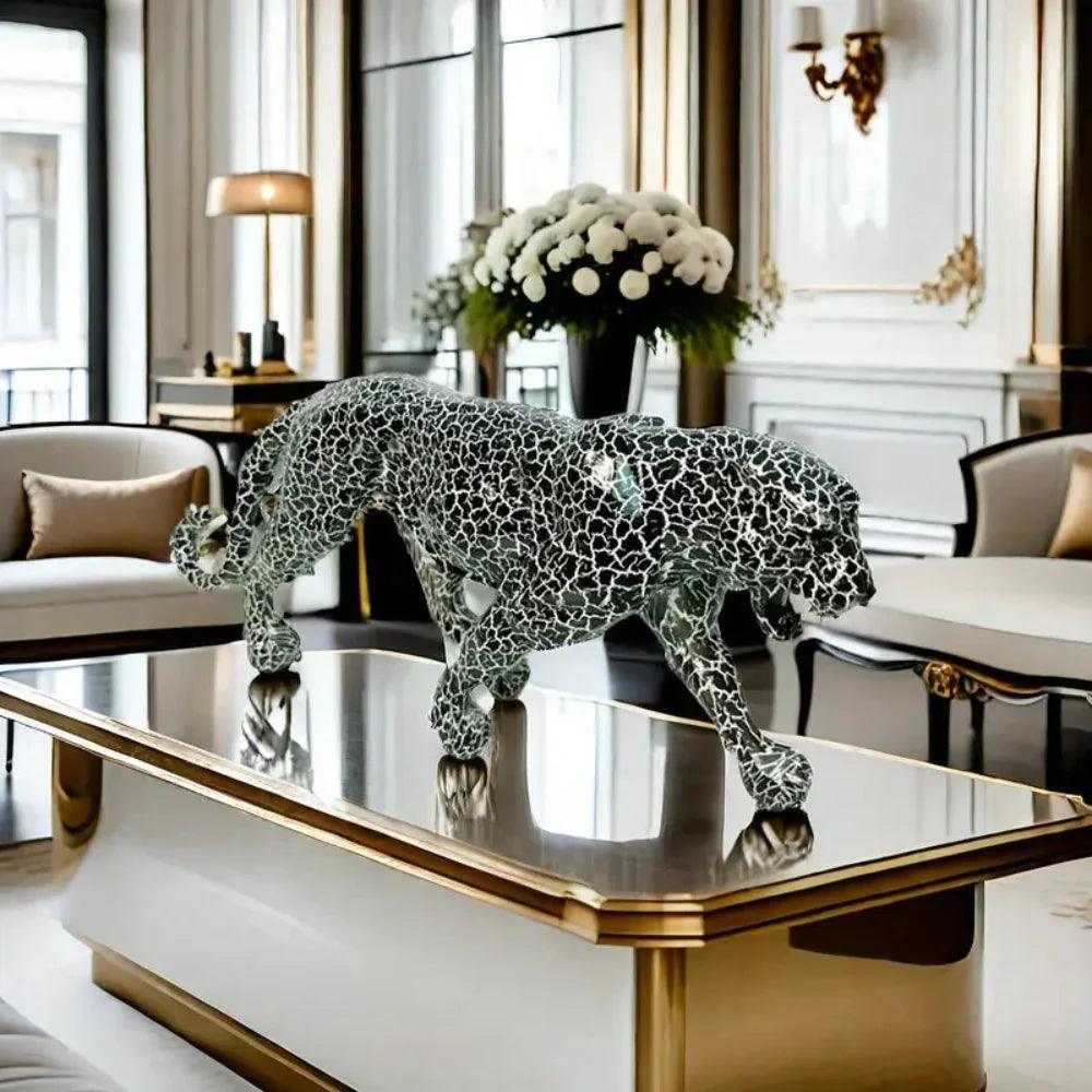 Statue - Geometric Leopard Gold