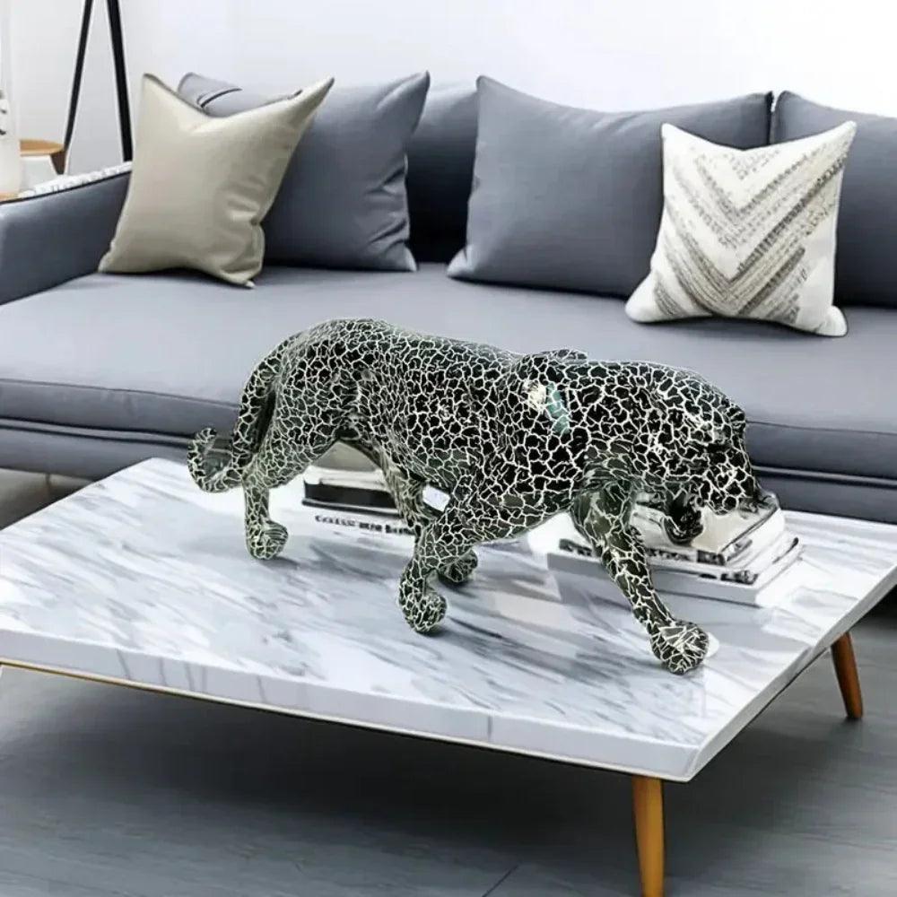 Statue - Geometric Leopard Gold