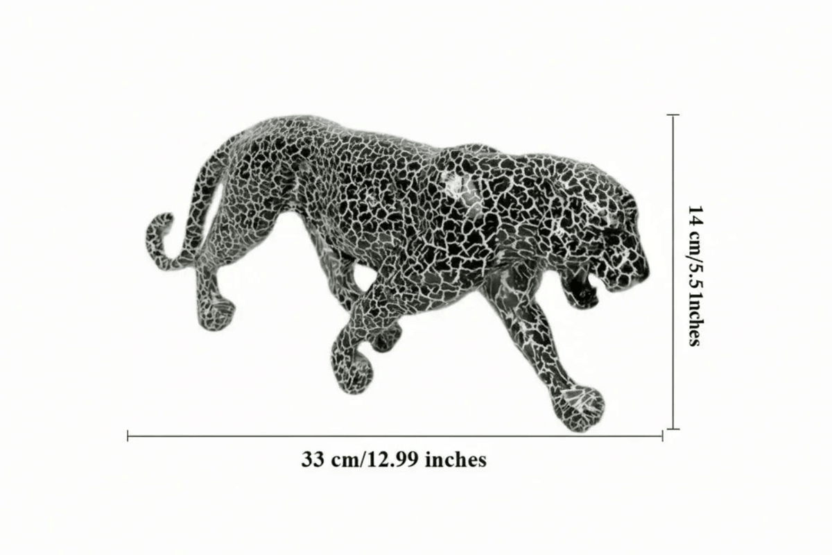Statue - Geometric Leopard Gold