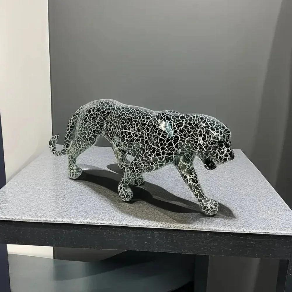 Statue - Geometric Leopard Gold