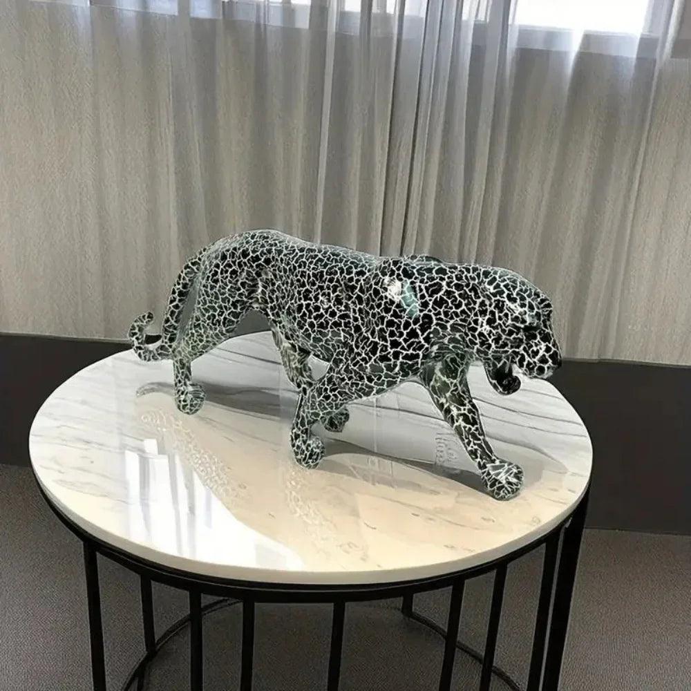 Statue - Geometric Leopard Gold