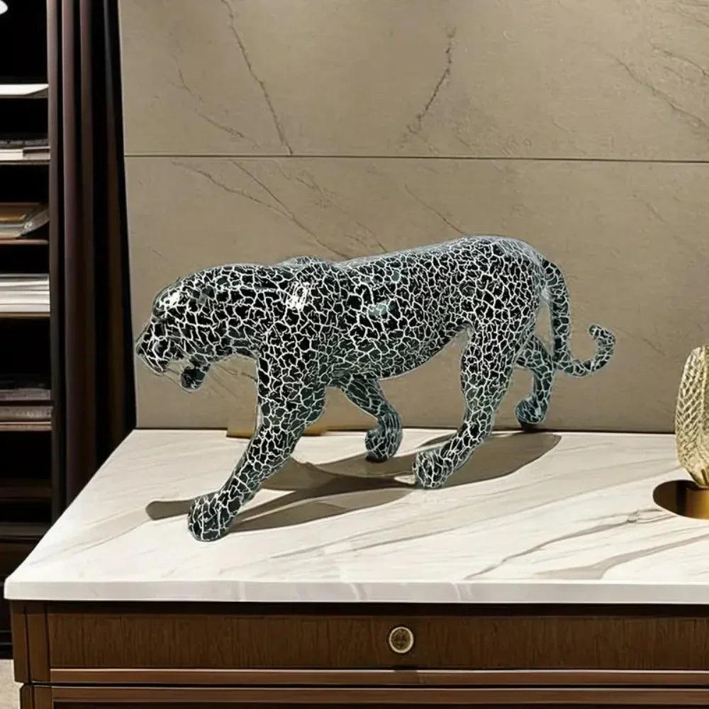 Statue - Geometric Leopard Gold