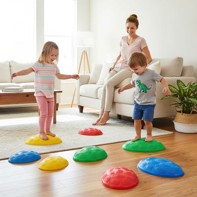 Stepping Stones for Kids 8 PCS Non-Slip Toddler Stepping Stones Balance Sensory Toys-Multicolor