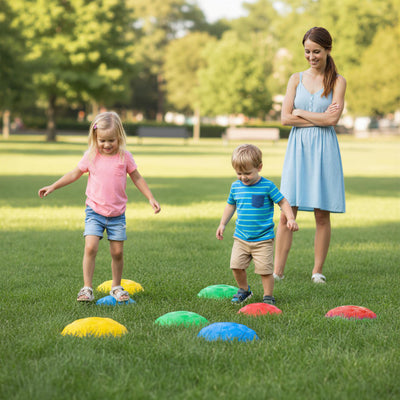Stepping Stones for Kids 8 PCS Non-Slip Toddler Stepping Stones Balance Sensory Toys-Multicolor