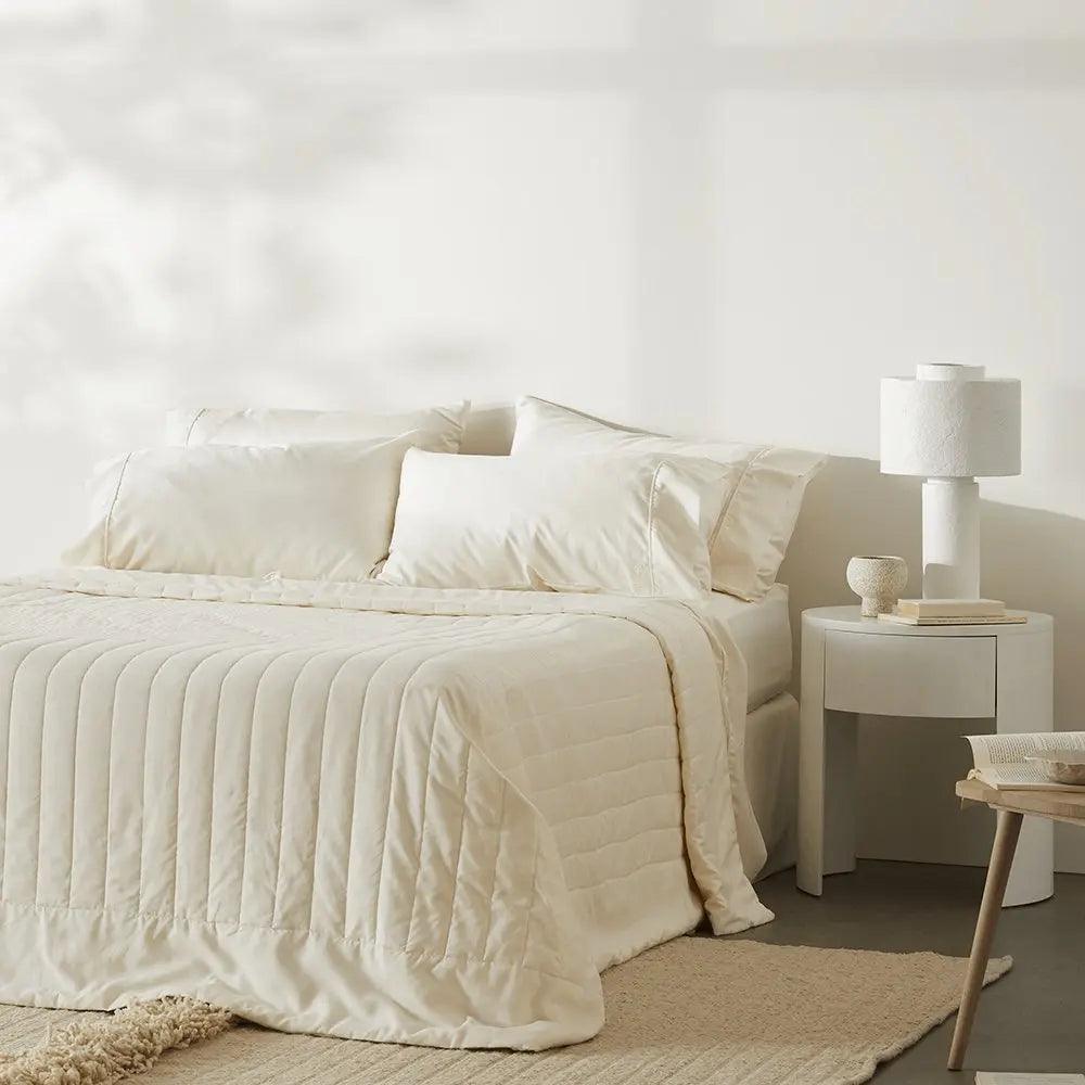 Linen+ Bamboo Quilted Coverlet
