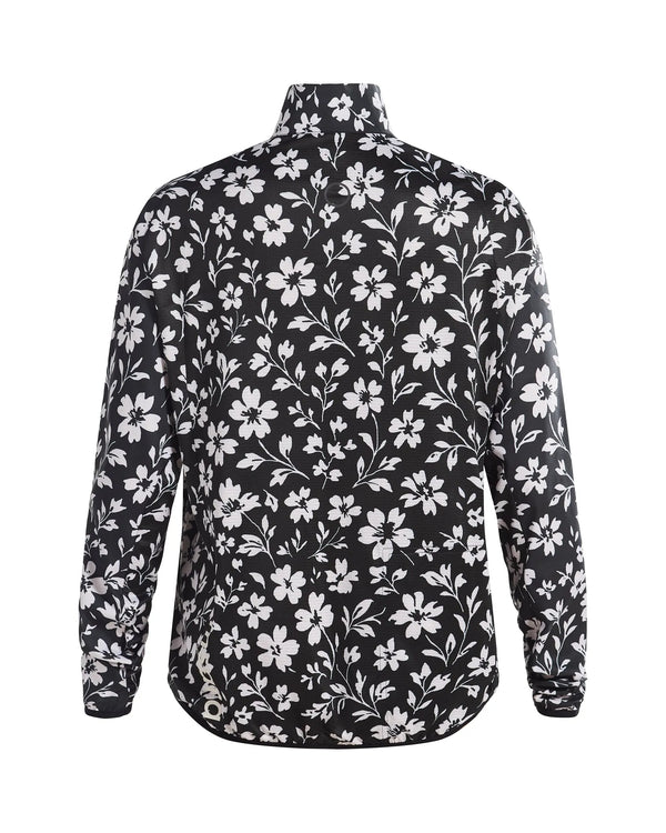 Stop The Wind Cycling Jacket - Black Floral Maze