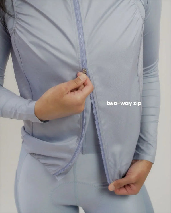 Stop The Wind Cycling Vest - Cloudberry