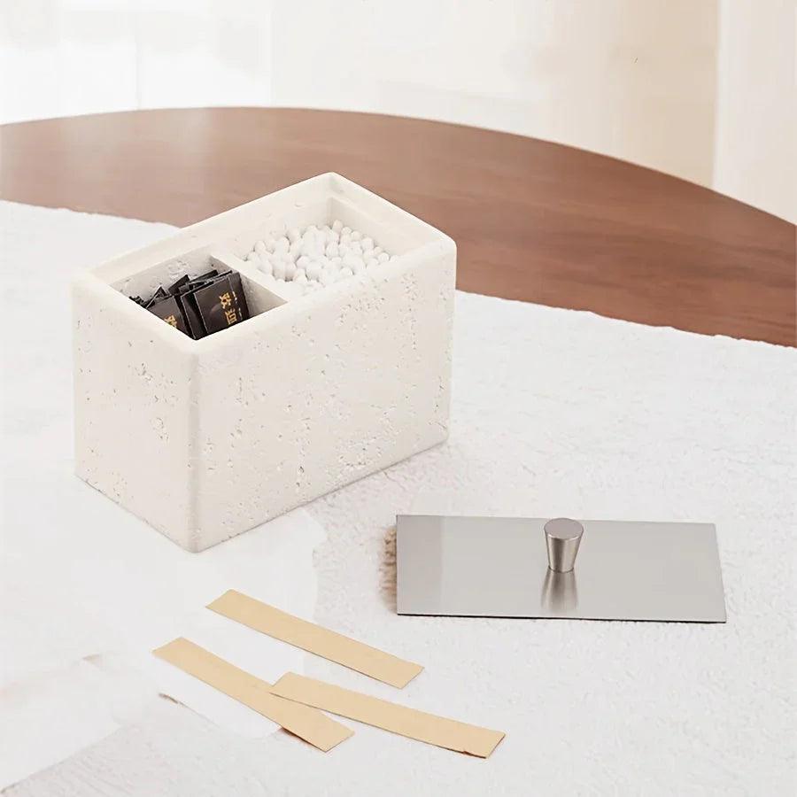 Storage Containers - Vanity White with Lid