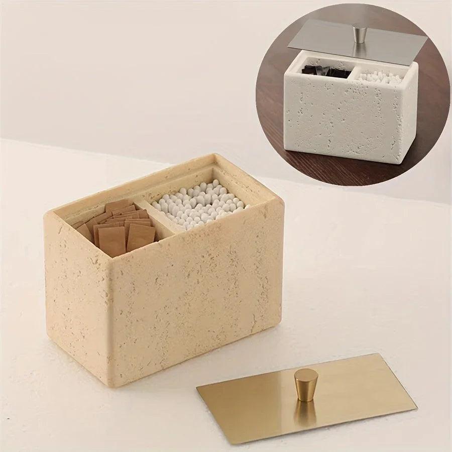 Storage Containers - Vanity White with Lid