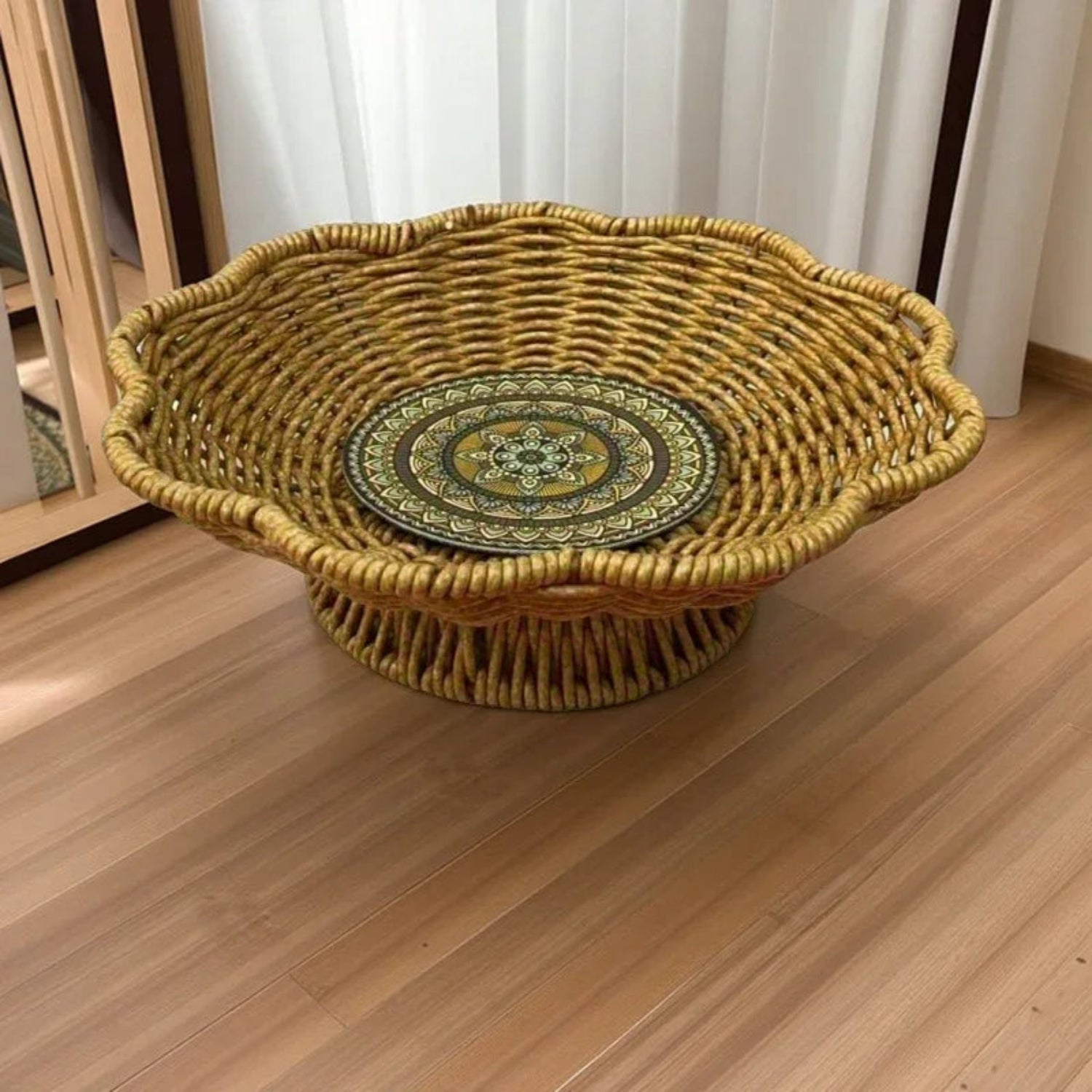 Storage Tray - Handwoven Bohemian Wooden
