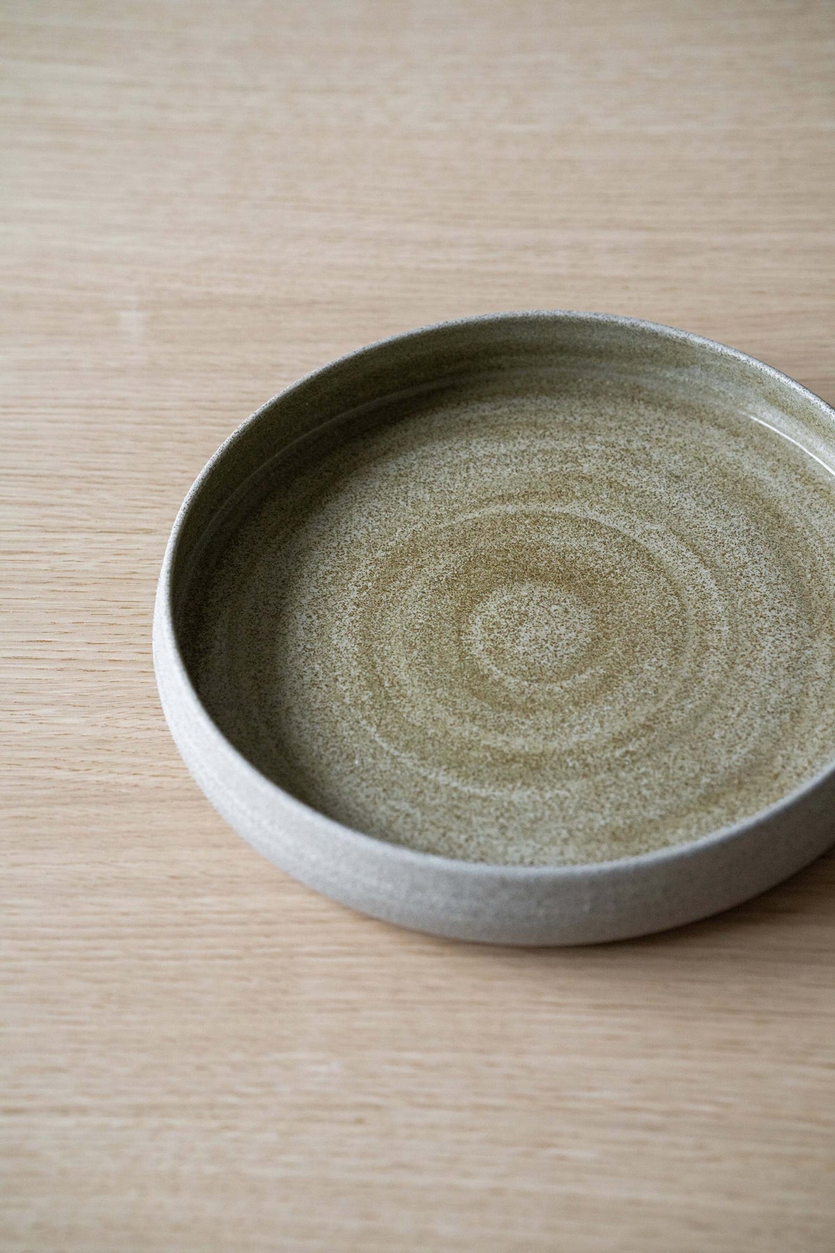 Handmade Stoneware Dinner Plates with High Sides 