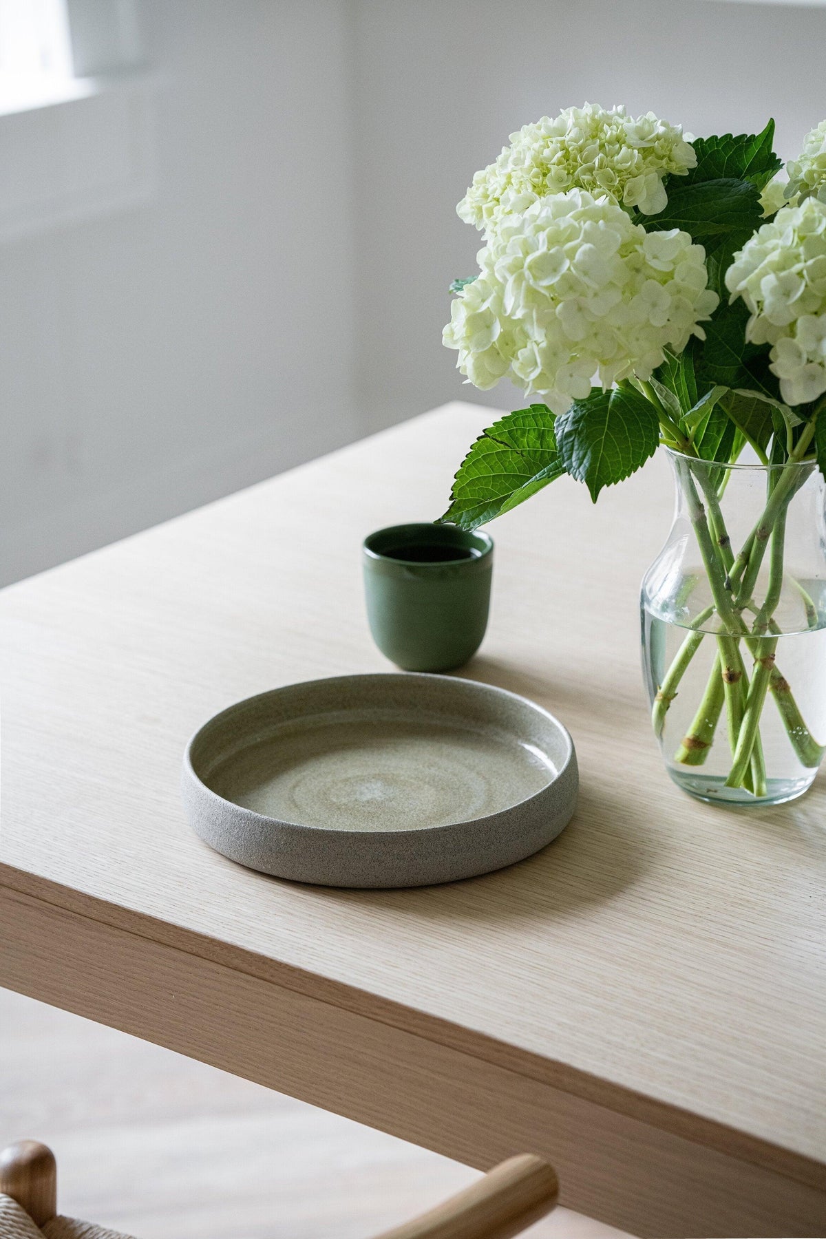 Handmade Stoneware Dinner Plates with High Sides 